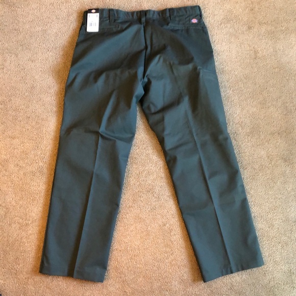Dickies men’s work pants 44 waist green straight fit big & tall chino pants - Picture 7 of 11